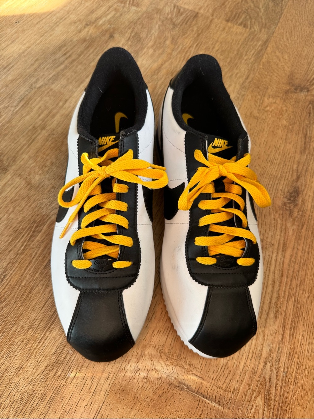 Nike Cortez Sneakers - White, Black & Yellow